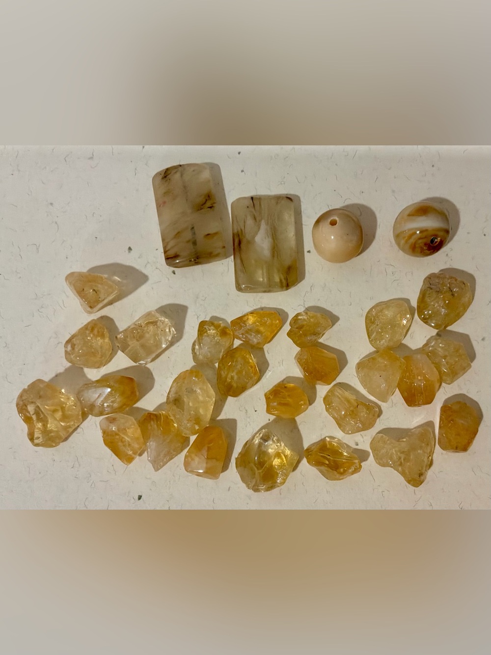 Natural Citrine Yellow Gemstone Bead lot